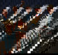 The Caxton Street Jazz Band in the Swigmore Hall at Robert Channon Wines - Tourism Noosa