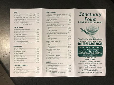 Sanctuary Point Chinese Restaurant - Tourism Noosa 0